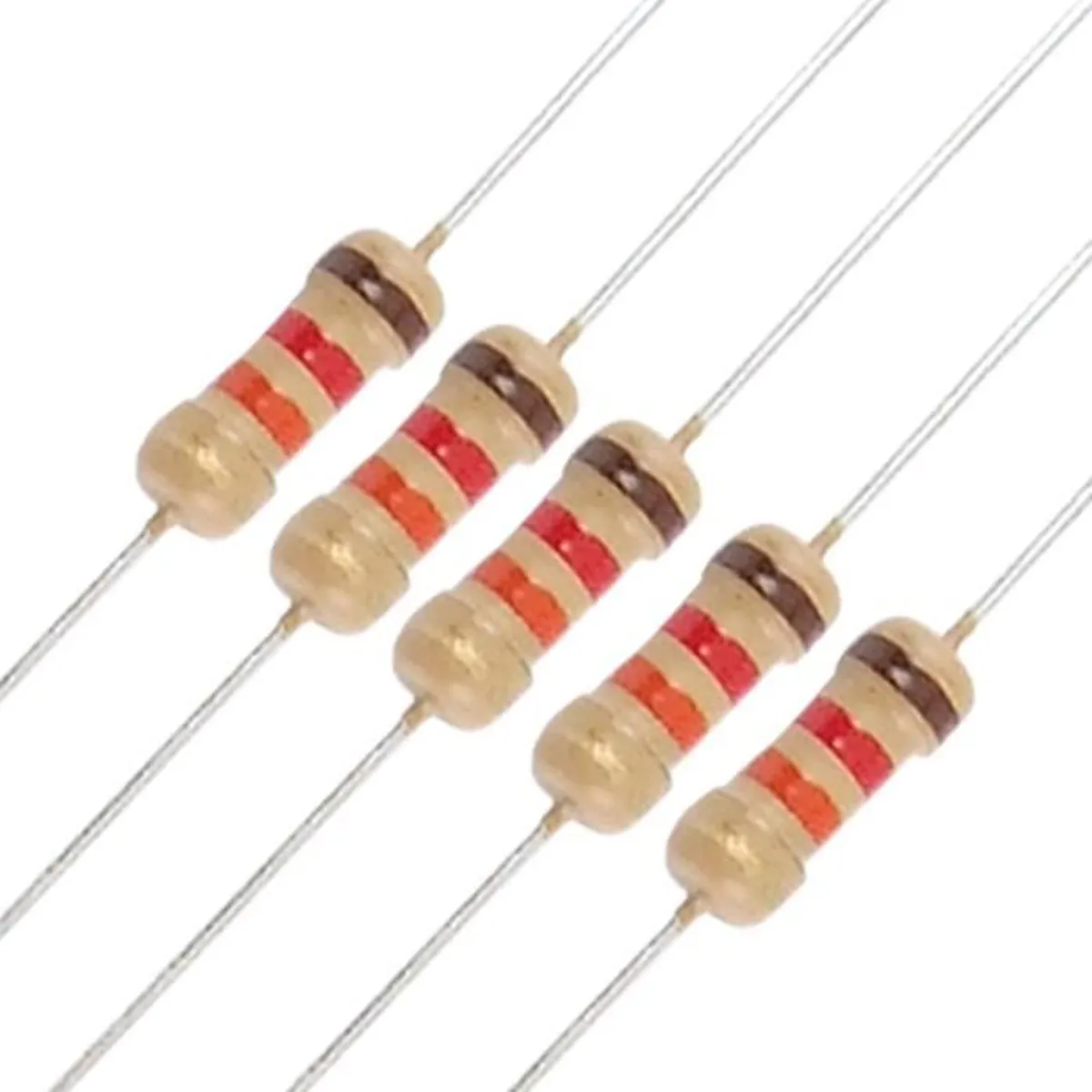 Résistances Carbone 27 Ohms - 1/4 Watt - Tolérance 5% - Lot De 50 Pièces